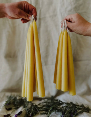 Beeswax Taper Candles Set of 2